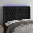 Klassiek LED Hoofdbord en Voetbord voor een moderne slaapkamer - Zwart / 147 x 16 x 118/128 cm / 1 - Hoofdborden