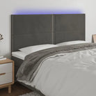 Klassiek LED Hoofdbord en Voetbord voor Moderne Slaapkamer - Donkergrijs / 160 x 5 x 118/128 cm / 1 - Hoofdborden