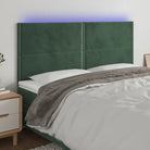 Klassiek LED Hoofdbord en Voetbord voor Moderne Slaapkamer - Donkergroen / 180 x 5 x 118/128 cm / 1 - Hoofdborden