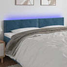 Klassiek LED Hoofdbord en Voetbord voor Moderne Slaapkamer - Donkerblauw / 160 x 5 x 78/88 cm / 1 - Hoofdborden