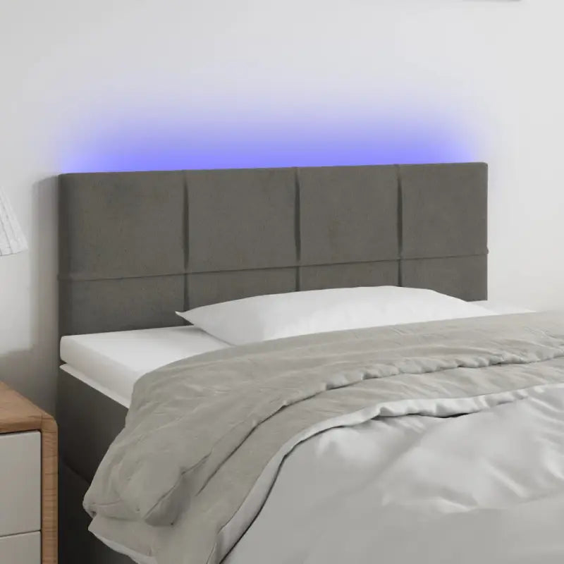 Klassiek LED Hoofdbord en Voetborden voor een Modern Slaapkamergevoel - Donkergrijs / 80 x 5 x 78/88 cm / 1