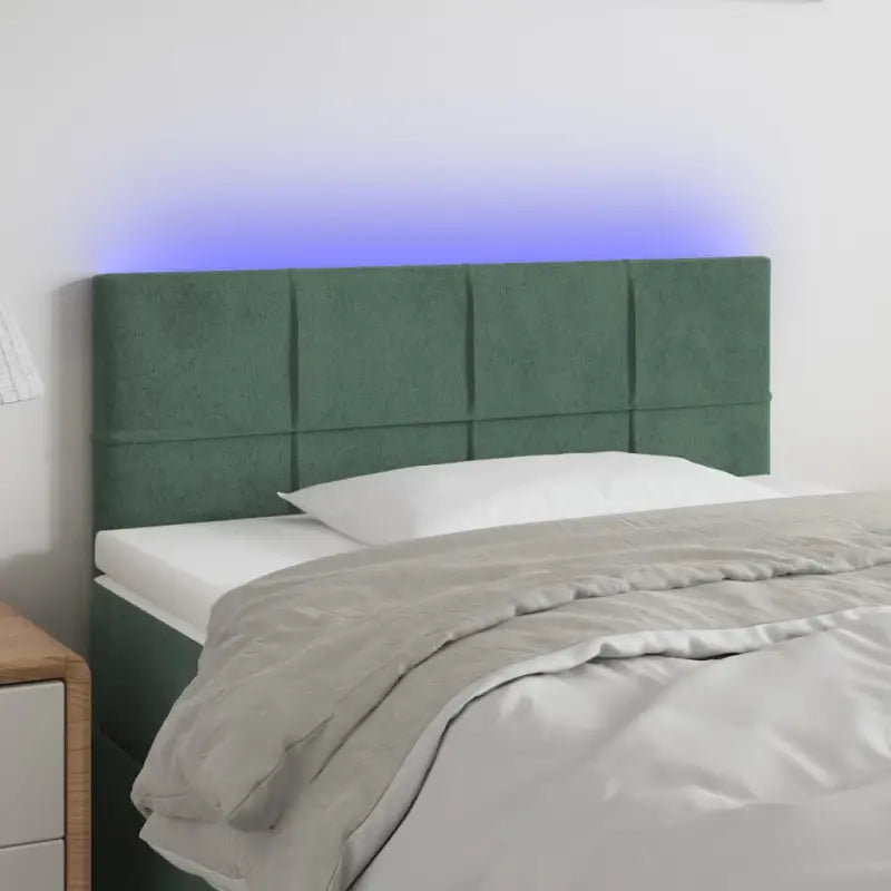 Klassiek LED Hoofdbord en Voetborden voor een Modern Slaapkamergevoel - Donkergroen / 80 x 5 x 78/88 cm / 1