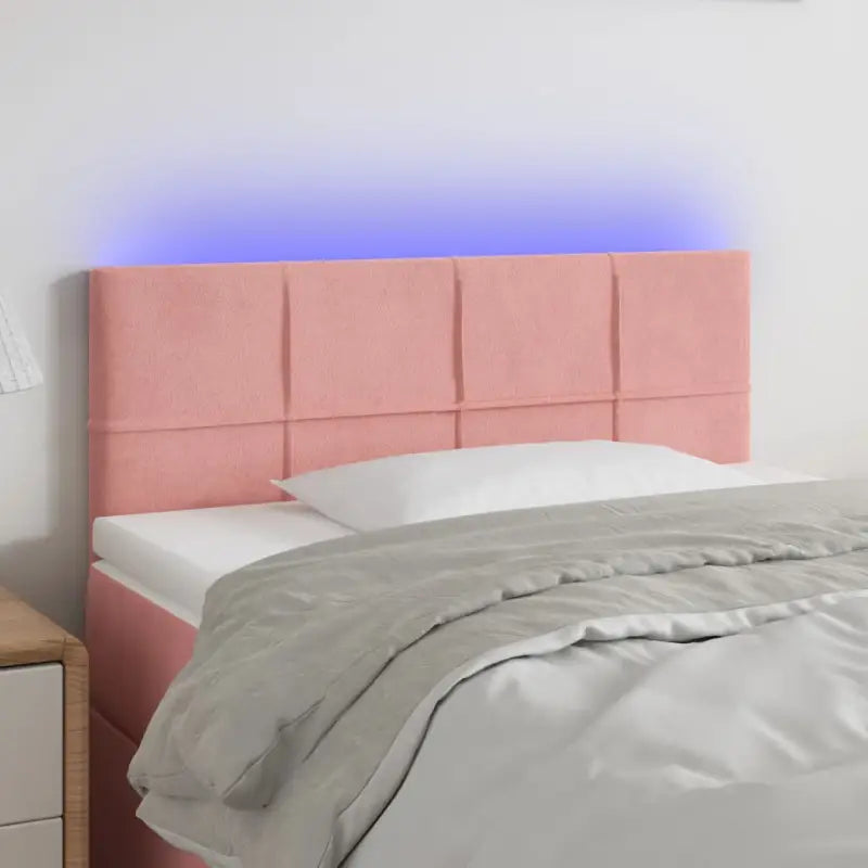 Klassiek LED Hoofdbord en Voetborden voor een Modern Slaapkamergevoel - Roze / 90 x 5 x 78/88 cm / 1 - Hoofdborden