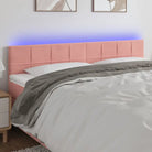 Klassiek LED Hoofdbord en Voetborden voor een Modern Slaapkamergevoel - Roze / 200 x 5 x 78/88 cm / 1 - Hoofdborden