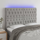 Klassiek LED-hoofdbord met stijlvol ontwerp voor elke slaapkamer - Lichtgrijs / 160 x 7 x 118/128 cm / 1 - Hoofdborden