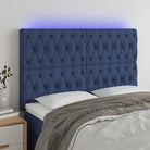 Klassiek LED-hoofdbord met stijlvol ontwerp voor elke slaapkamer - Blauw / 160 x 7 x 118/128 cm / 1 - Hoofdborden