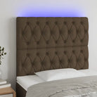 Klassiek LED-hoofdbord met stijlvol ontwerp voor elke slaapkamer - Donkerbruin / 100 x 7 x 118/128 cm / 1 - Hoofdborden