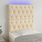 Klassiek LED-hoofdbord met stijlvol ontwerp voor elke slaapkamer - Crème / 80 x 7 x 118/128 cm / 1 - Hoofdborden