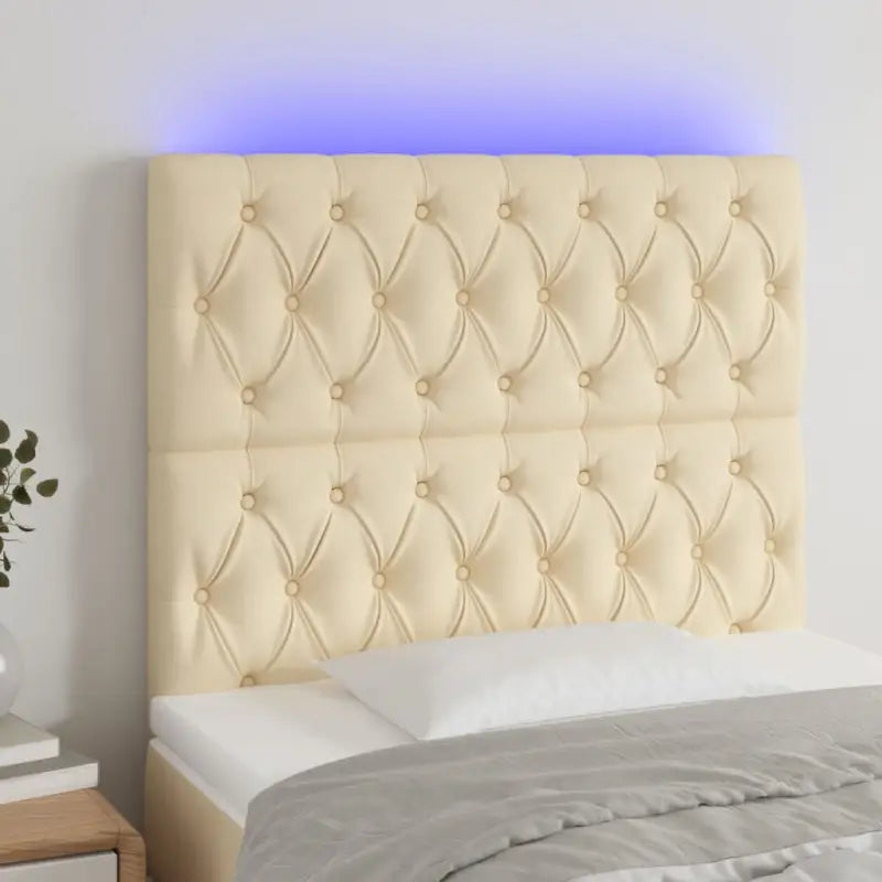 Klassiek LED-hoofdbord met stijlvol ontwerp voor elke slaapkamer - Crème / 90 x 7 x 118/128 cm / 1 - Hoofdborden