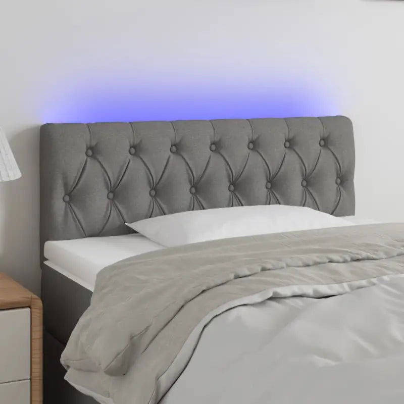 Klassiek LED-hoofdbord met stijlvol ontwerp voor elke slaapkamer - Donkergrijs / 100 x 7 x 78/88 cm / 1 - Hoofdborden