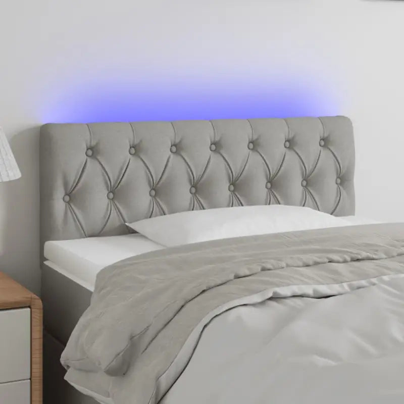 Klassiek LED-hoofdbord met stijlvol ontwerp voor elke slaapkamer - Lichtgrijs / 90 x 7 x 78/88 cm / 1 - Hoofdborden