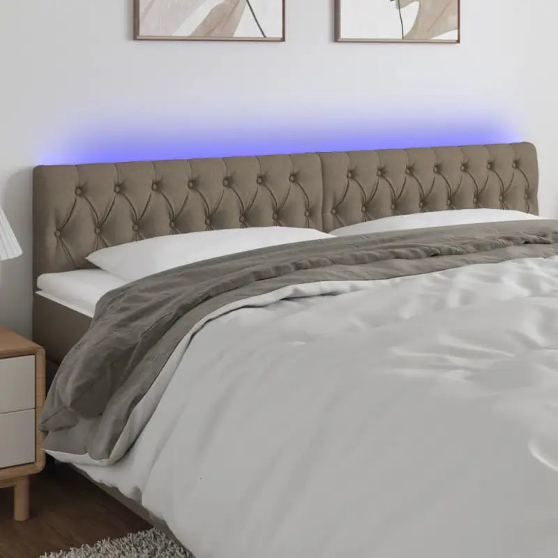 Klassiek LED-hoofdbord met stijlvol ontwerp voor elke slaapkamer - Taupe / 180 x 7 x 78/88 cm / 1 - Hoofdborden