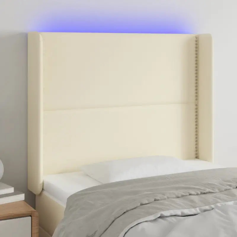 Klassiek LED Hoofdbord voor een Modern en Elegant Slaapkamer Designe - Crème / 83 x 16 x 118/128 cm / 1 - Hoofdborden