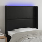 Klassiek LED Hoofdbord voor een Modern en Elegant Slaapkamer Designe - Zwart / 103 x 16 x 118/128 cm / 1 - Hoofdborden