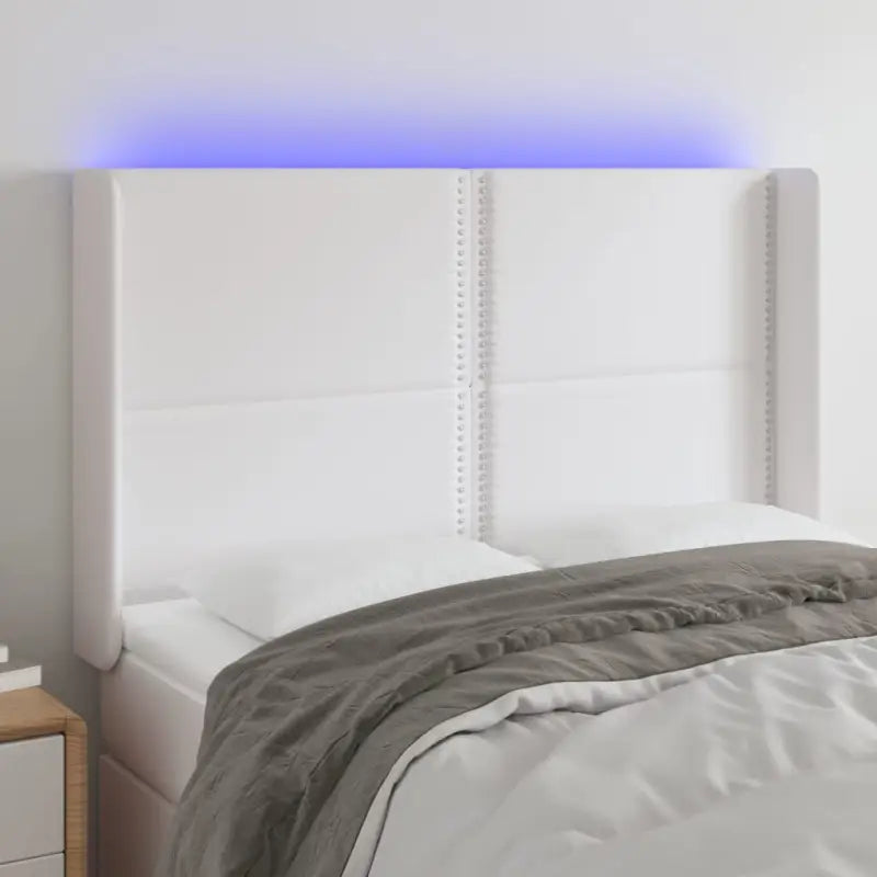 Klassiek LED Hoofdbord voor een Modern en Elegant Slaapkamer Designe - Wit / 147 x 16 x 118/128 cm / 1 - Hoofdborden