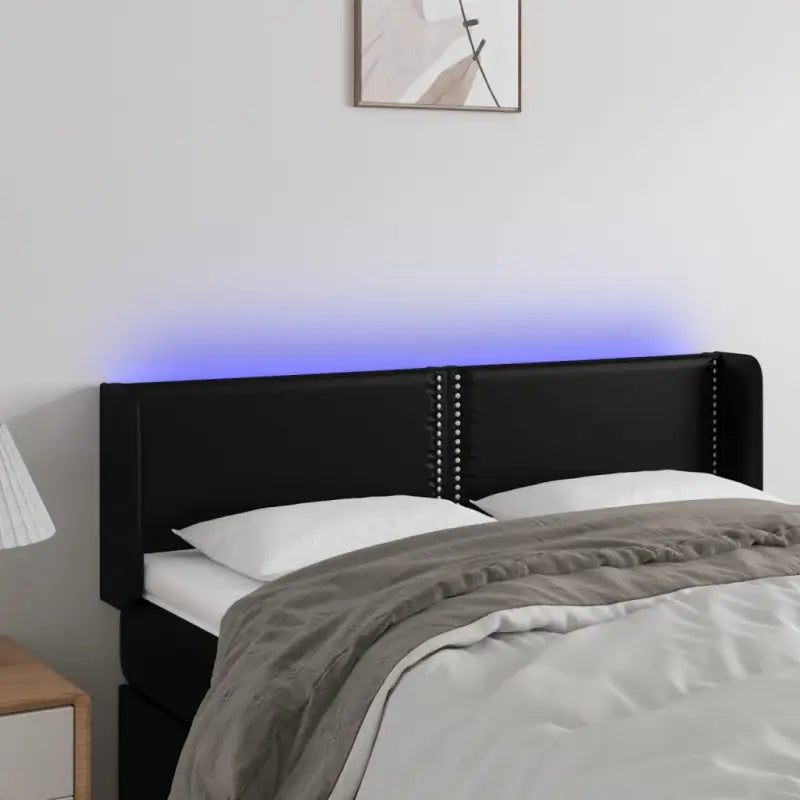 Klassiek LED Hoofdbord voor een Modern en Elegant Slaapkamer Designe - Zwart / 147 x 16 x 78/88 cm / 1 - Hoofdborden