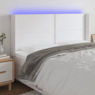 Klassiek LED Hoofdbord voor een Modern en Elegant Slaapkamer Designe - Wit / 203 x 16 x 118/128 cm / 1 - Hoofdborden