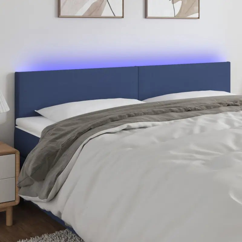 Klassiek LED Hoofdbord voor een Modern en Stijlvol Beddroom</assistant - Blauw / 180 x 5 x 78/88 cm / 1 - Hoofdborden