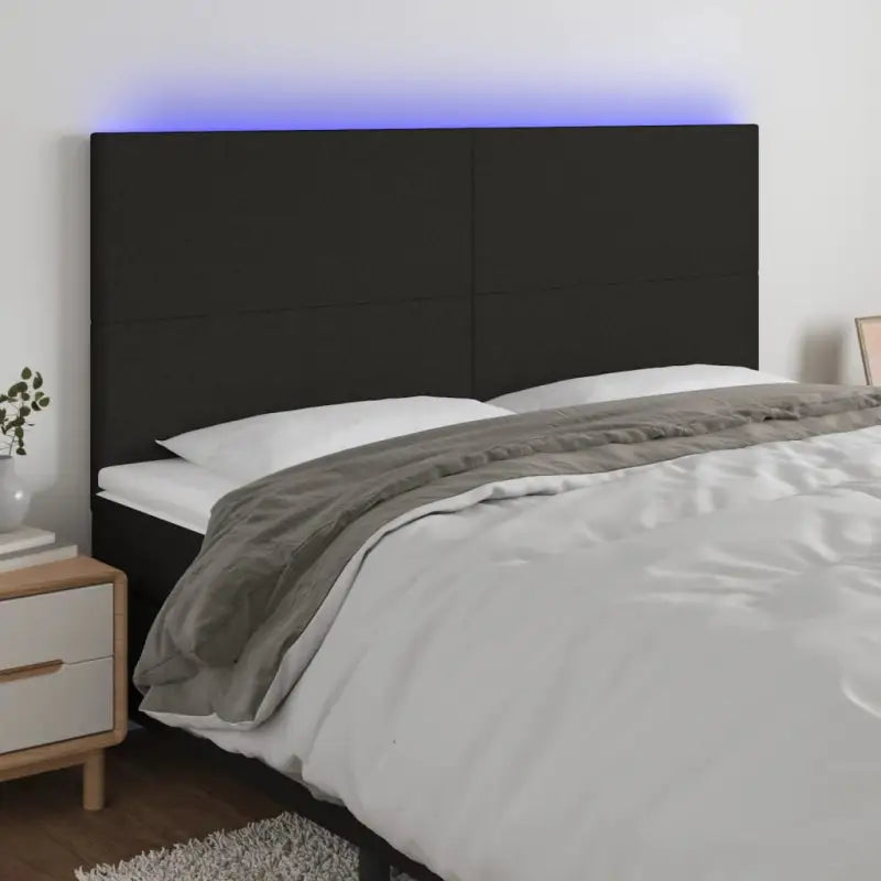 Klassiek LED Hoofdbord voor een Modern en Stijlvol Beddroom</assistant - Zwart / 160 x 5 x 118/128 cm / 1 - Hoofdborden