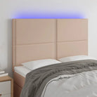 Klassiek LED Hoofdbord voor een Modern Slaapkamer - Cappuccino / 144 x 5 x 118/128 cm / 1 - Hoofdborden en voetborden