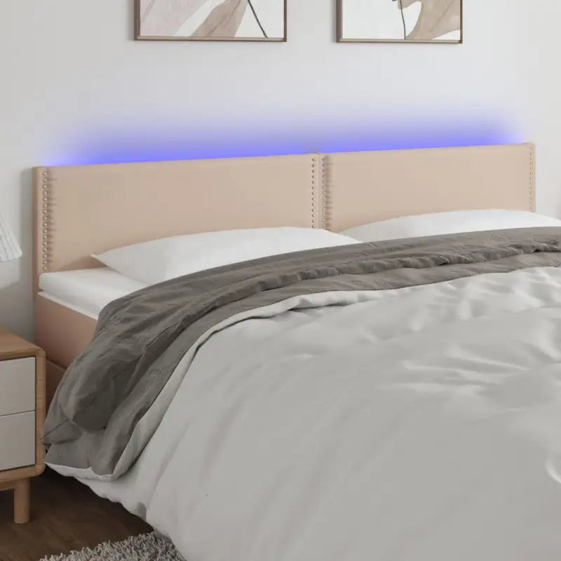 Klassiek LED Hoofdbord voor een Modern Slaapkamer - Cappuccino / 200 x 5 x 78/88 cm / 1 - Hoofdborden en voetborden