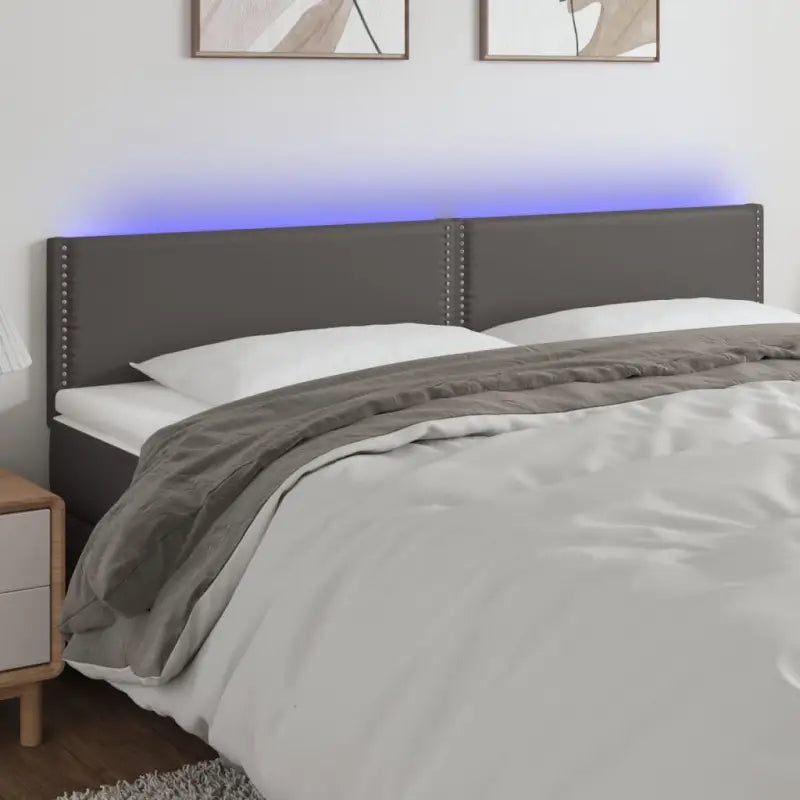 Klassiek LED Hoofdbord voor een Modern Slaapkamer - Grijs / 160 x 5 x 78/88 cm / 1 - Hoofdborden en voetborden