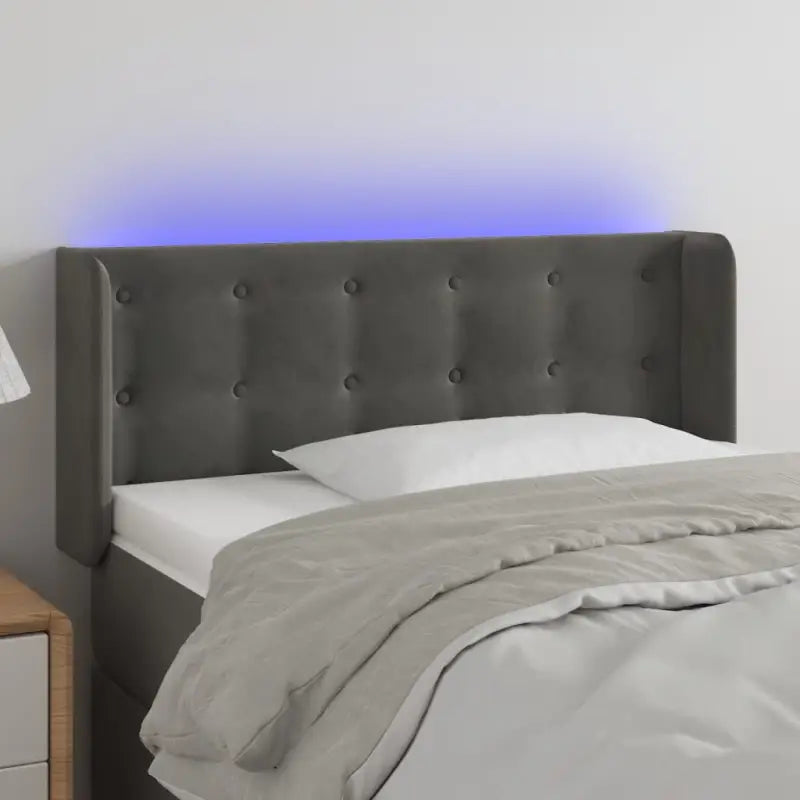 Klassiek LED Hoofdbord voor een Modern Slaapkamergevoel - Donkergrijs / 103 x 16 x 78/88 cm / 1 - Hoofdborden