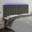 Klassiek LED Hoofdbord voor een Modern Slaapkamergevoel - Donkergrijs / 200 x 5 x 118/128 cm / 1 - Hoofdborden