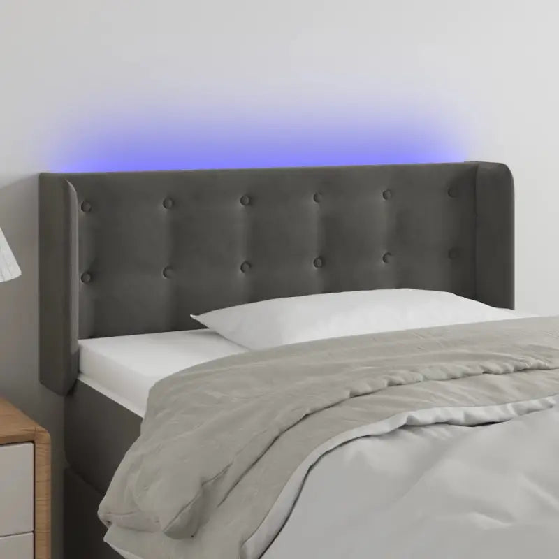Klassiek LED Hoofdbord voor een Modern Slaapkamergevoel - Donkergrijs / 93 x 16 x 78/88 cm / 1 - Hoofdborden