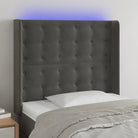 Klassiek LED Hoofdbord voor een Modern Slaapkamergevoel - Donkergrijs / 103 x 16 x 118/128 cm / 1 - Hoofdborden