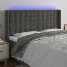 Klassiek LED Hoofdbord voor een Modern Slaapkamergevoel - Donkergrijs / 203 x 16 x 118/128 cm / 1 - Hoofdborden