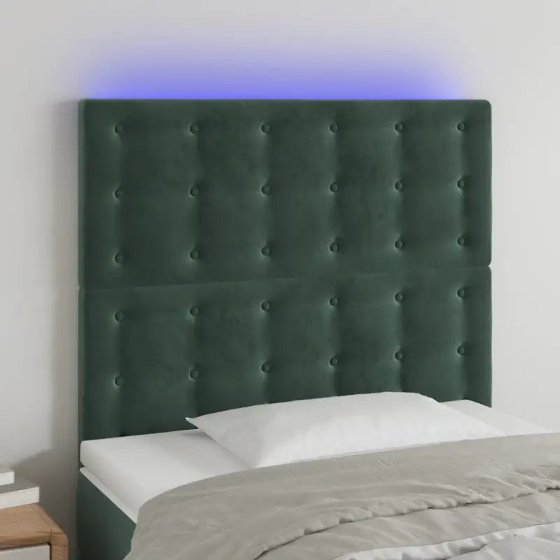 Klassiek LED Hoofdbord voor een Modern Slaapkamergevoel - Donkergroen / 80 x 5 x 118/128 cm / 1 - Hoofdborden