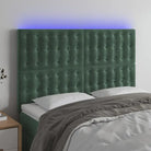 Klassiek LED Hoofdbord voor een Modern Slaapkamergevoel - Donkergroen / 144 x 5 x 118/128 cm / 1 - Hoofdborden