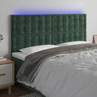 Klassiek LED Hoofdbord voor een Modern Slaapkamergevoel - Donkergroen / 180 x 5 x 118/128 cm / 1 - Hoofdborden