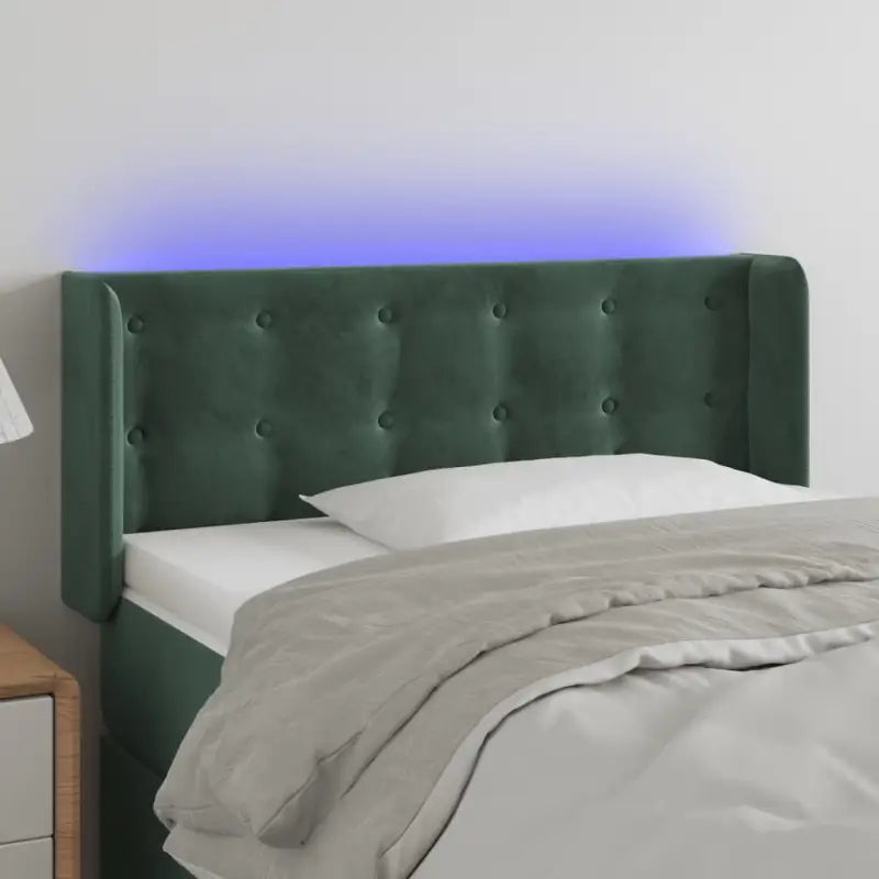 Klassiek LED Hoofdbord voor een Modern Slaapkamergevoel - Donkergroen / 103 x 16 x 78/88 cm / 1 - Hoofdborden