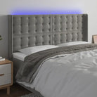 Klassiek LED Hoofdbord voor een Modern Slaapkamergevoel - Lichtgrijs / 183 x 16 x 118/128 cm / 1 - Hoofdborden