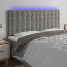Klassiek LED Hoofdbord voor een Modern Slaapkamergevoel - Lichtgrijs / 160 x 5 x 118/128 cm / 1 - Hoofdborden