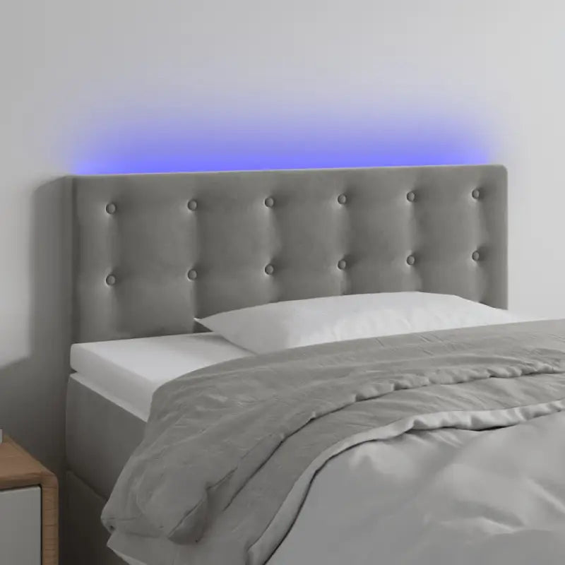 Klassiek LED Hoofdbord voor een Modern Slaapkamergevoel - Lichtgrijs / 80 x 5 x 78/88 cm / 1 - Hoofdborden en voetborden