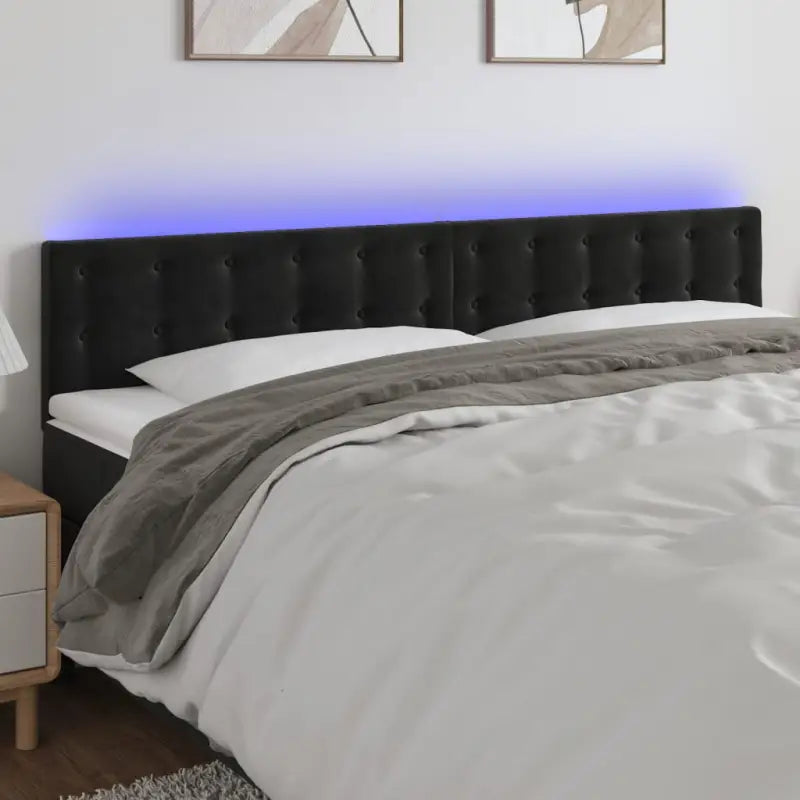 Klassiek LED Hoofdbord voor een Modern Slaapkamergevoel - Zwart / 160 x 5 x 78/88 cm / 1 - Hoofdborden en voetborden