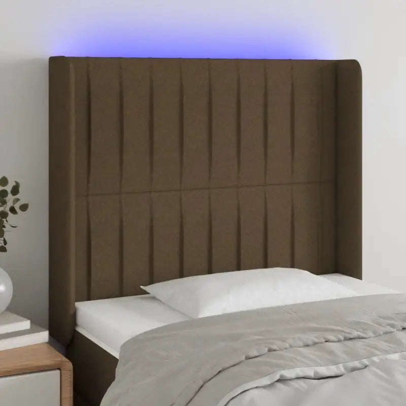 Klassiek LED Hoofdbord voor een moderne slaapkamer - Donkerbruin / 83 x 16 x 118/128 cm / 1 - Hoofdborden en voetborden