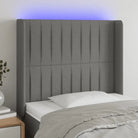 Klassiek LED Hoofdbord voor een moderne slaapkamer - Donkergrijs / 103 x 16 x 118/128 cm / 1 - Hoofdborden en voetborden