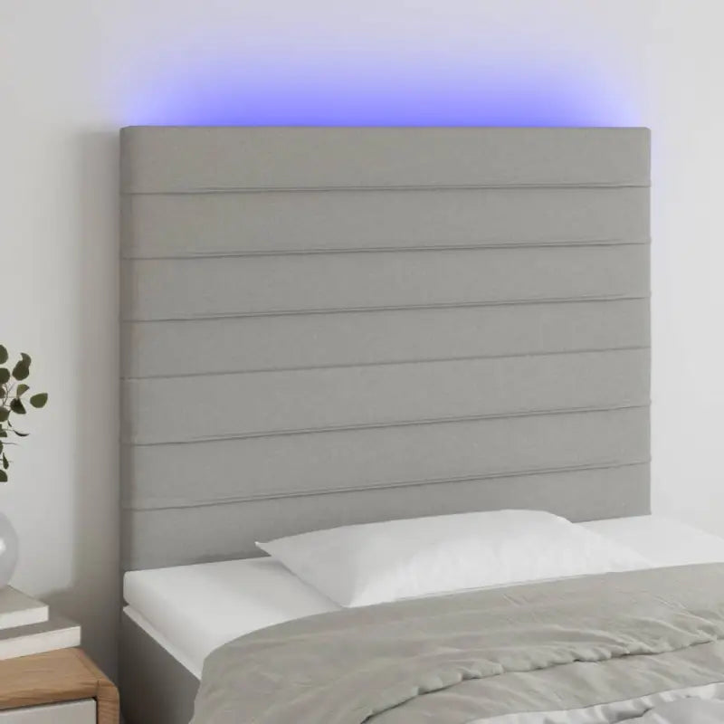 Klassiek LED Hoofdbord voor een moderne slaapkamer uitstraling - Lichtgrijs / 100 x 5 x 118/128 cm / 1 - Hoofdborden