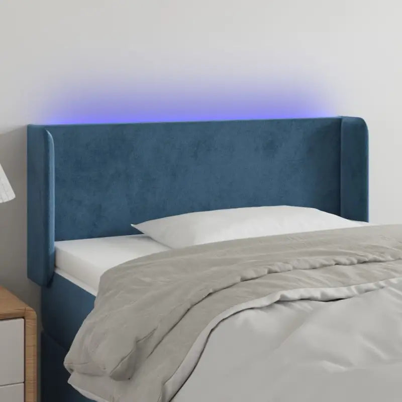 Klassiek LED-hoofdbord voor een moderne slaapkamer uitstraling - Donkerblauw / 93 x 16 x 78/88 cm / 1 - Hoofdborden