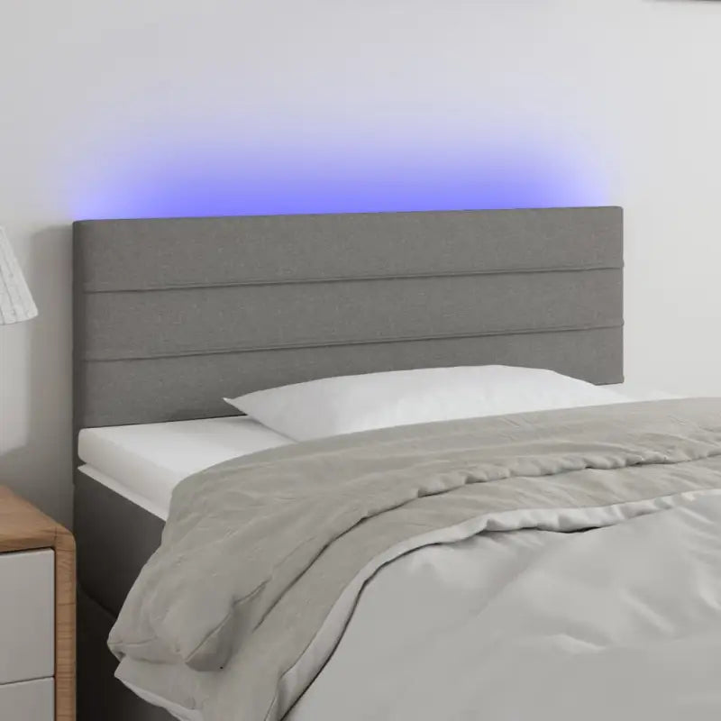 Klassiek LED Hoofdbord voor een moderne slaapkamer uitstraling - Donkergrijs / 80 x 5 x 78/88 cm / 1 - Hoofdborden