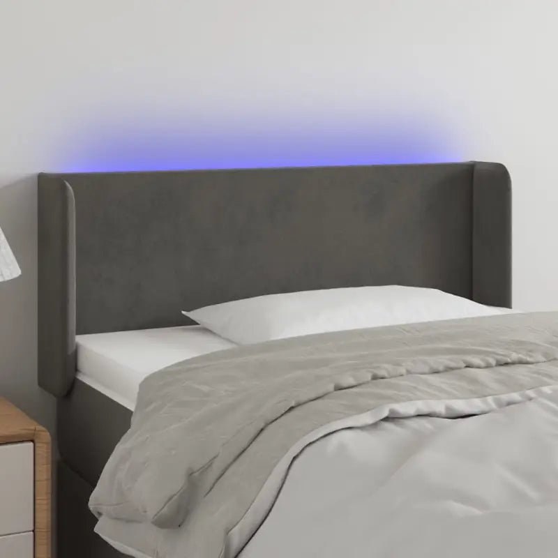Klassiek LED-hoofdbord voor een moderne slaapkamer uitstraling - Donkergrijs / 103 x 16 x 78/88 cm / 1 - Hoofdborden