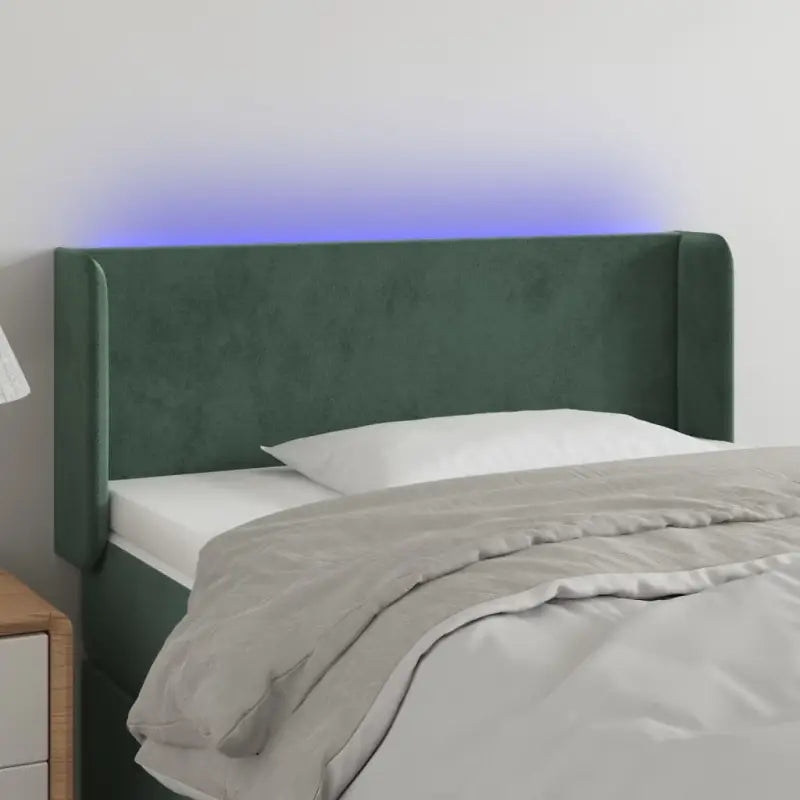 Klassiek LED-hoofdbord voor een moderne slaapkamer uitstraling - Donkergroen / 103 x 16 x 78/88 cm / 1 - Hoofdborden