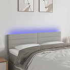 Klassiek LED Hoofdbord voor een moderne slaapkamer uitstraling - Lichtgrijs / 144 x 5 x 78/88 cm / 1 - Hoofdborden