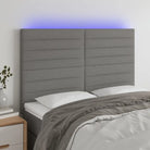 Klassiek LED Hoofdbord voor een moderne slaapkamer uitstraling - Donkergrijs / 144 x 5 x 118/128 cm / 1 - Hoofdborden