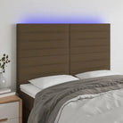 Klassiek LED Hoofdbord voor een moderne slaapkamer uitstraling - Donkerbruin / 144 x 5 x 118/128 cm / 1 - Hoofdborden
