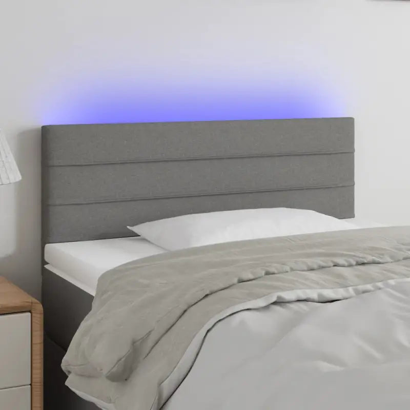 Klassiek LED Hoofdbord voor een moderne slaapkamer uitstraling - Donkergrijs / 90 x 5 x 78/88 cm / 1 - Hoofdborden